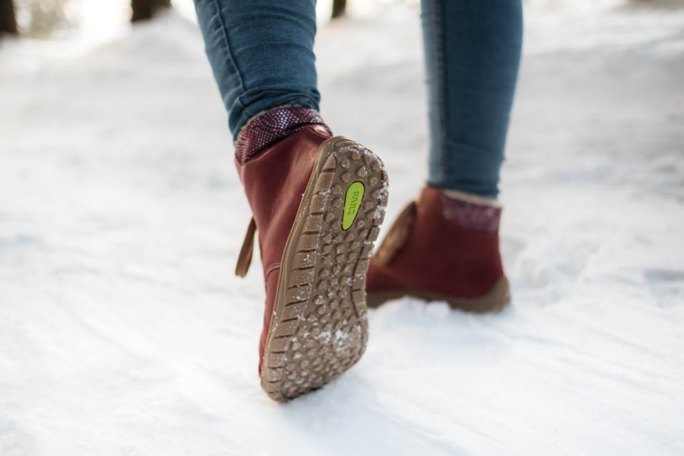 Barefoot zimní boty Fare Bare - vínové